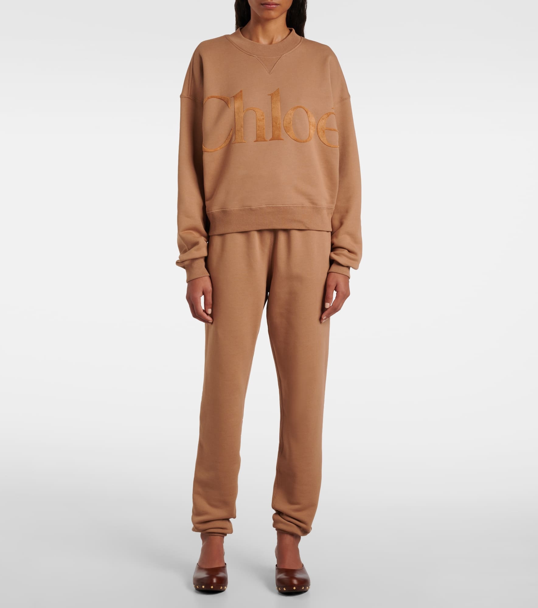 Logo cotton fleece sweatshirt - 2