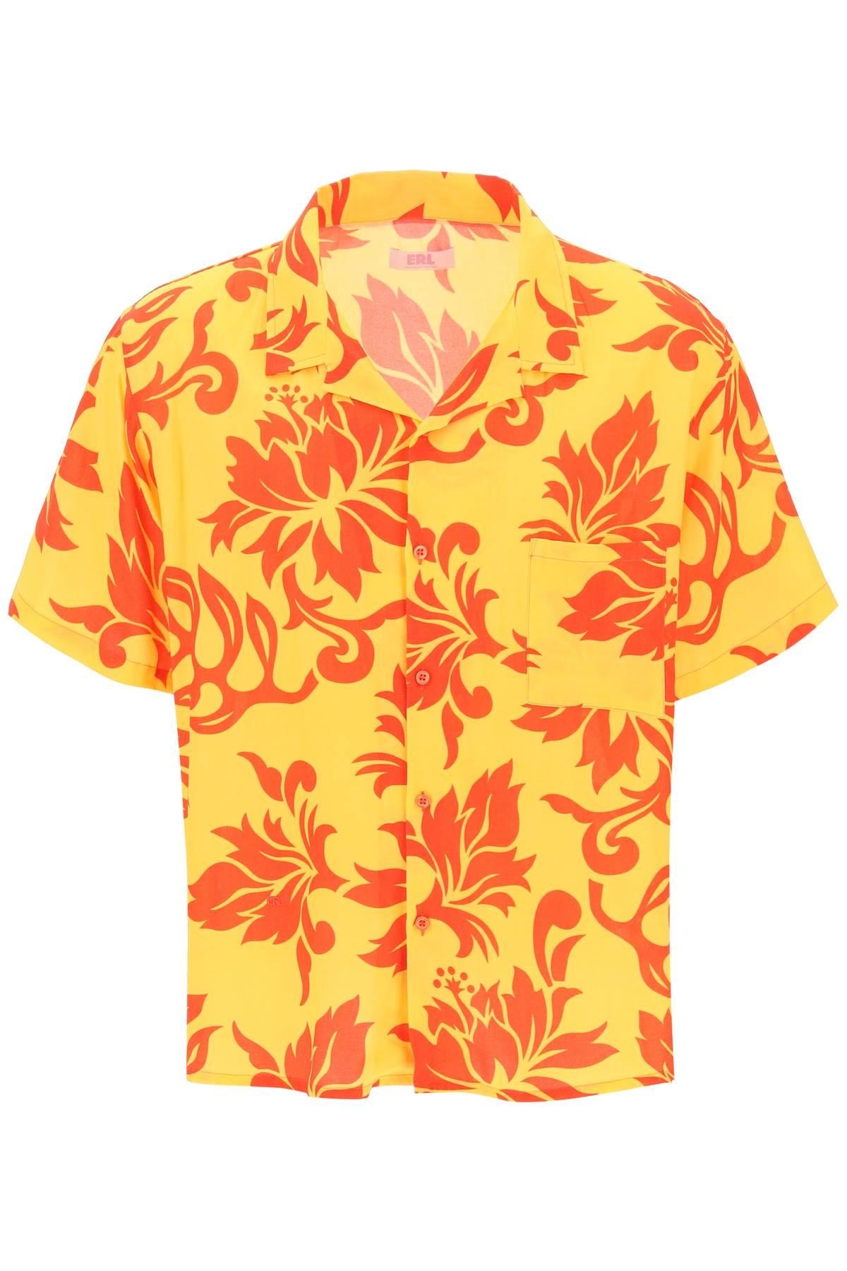 PRINTED VISCOSE BOWLING SHIRT - 1