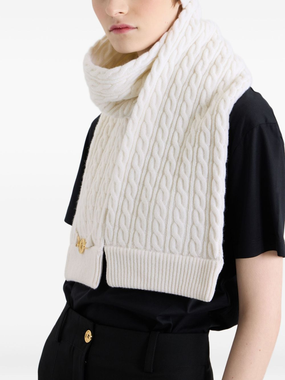 cable knit scarf - 2