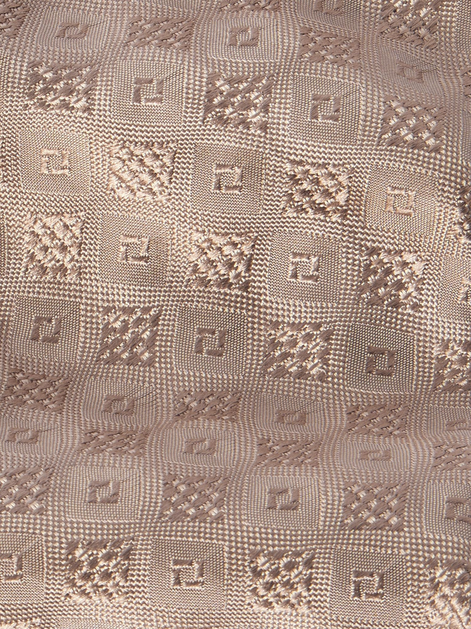 7.5cm Silk-Jacquard Tie Brown - 3