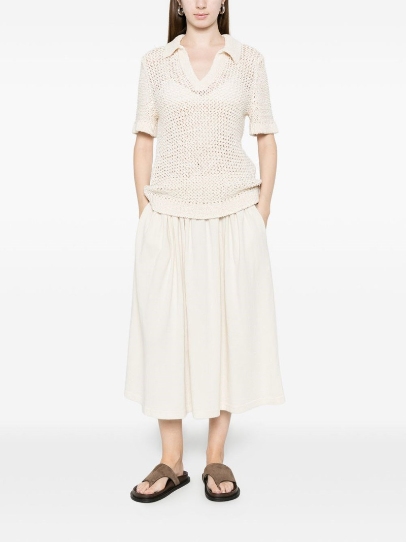 extreme cashmere Cotton and cashmere midi skirt outlook