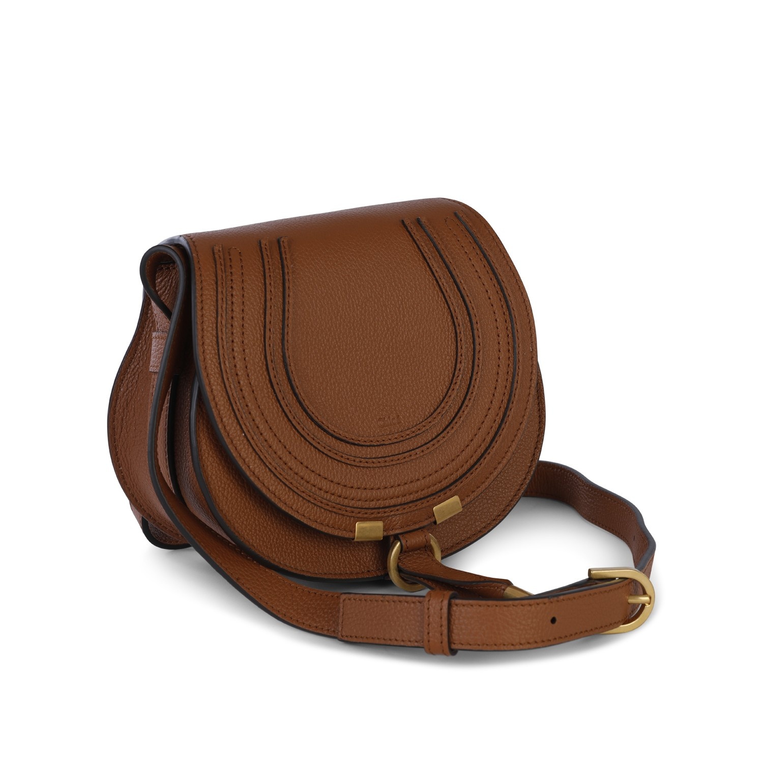 TAN LEATHER MARCIE SMALL SHOULDER BAG - 2