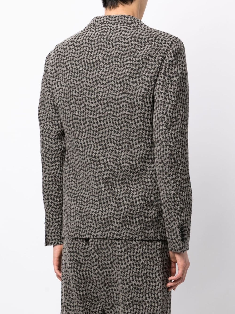 houndstooth-pattern single-breasted blazer - 4