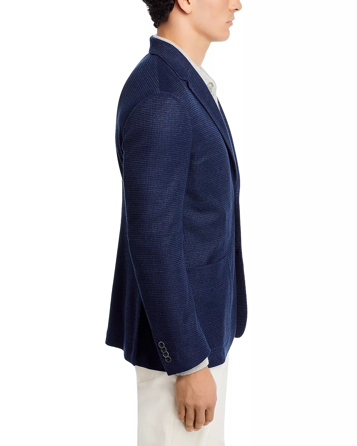 Cotton & Linen Textured Jersey Regular Fit Sport Coat - 6