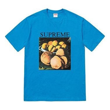 Supreme FW18 Still Life Tee Bright Blue Printing Short Sleeve Unisex SUP-FW18-023 - 1