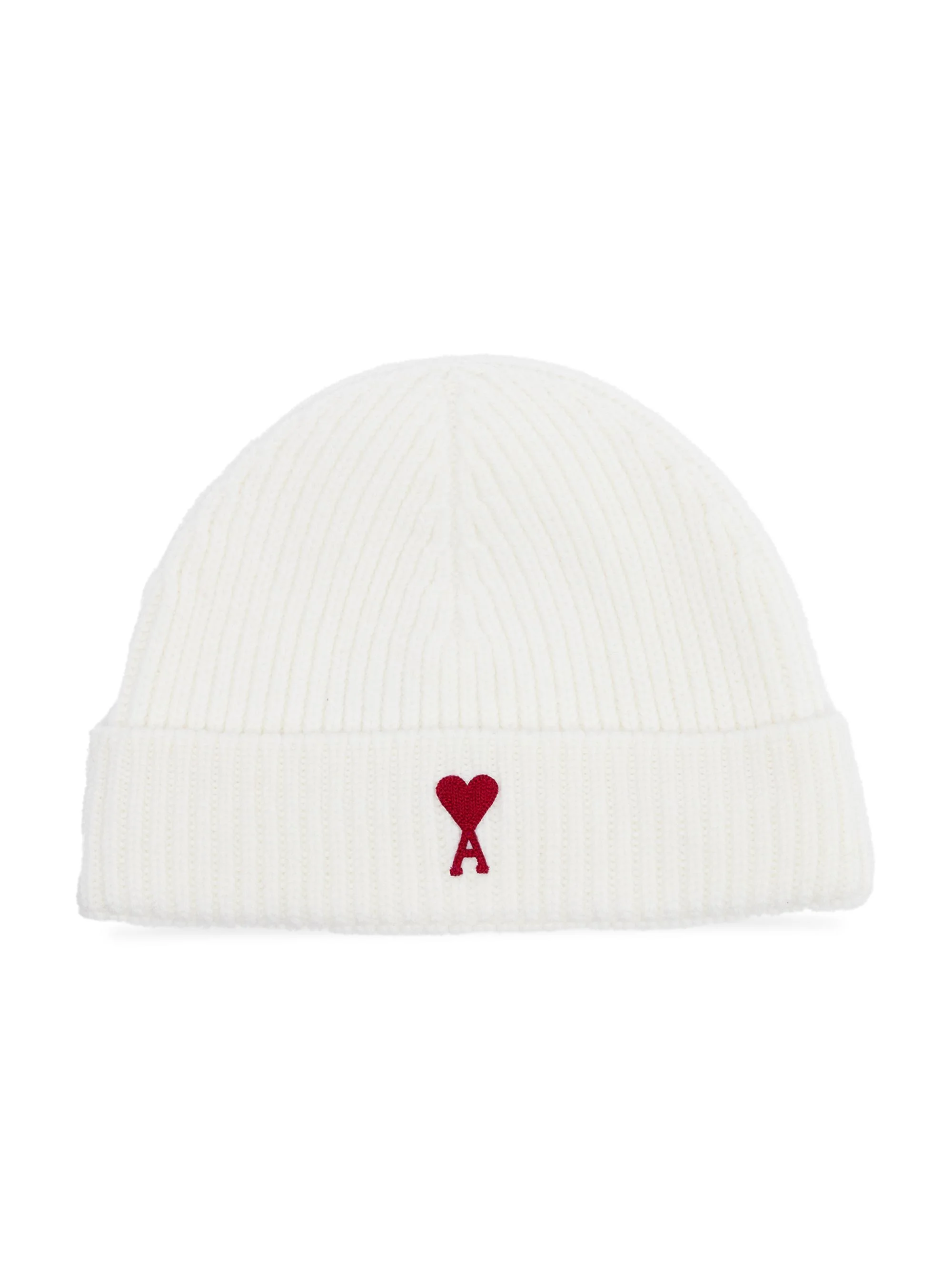 Unisex ADC Logo Wool Beanie - Off White Red - 1