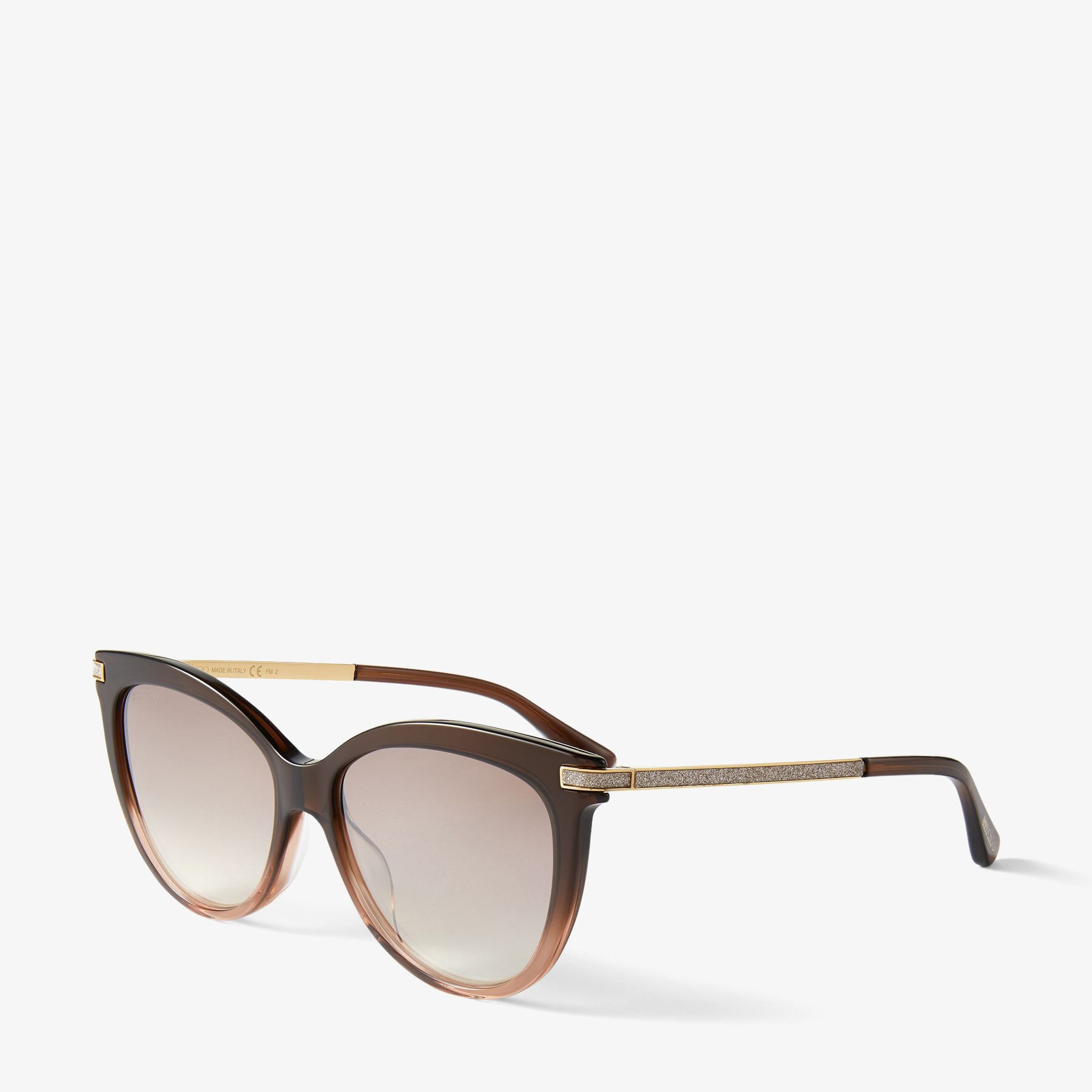 Axelle
Brown to Beige Gradient Acetate and Metal Cat Eye Sunglasses - 3