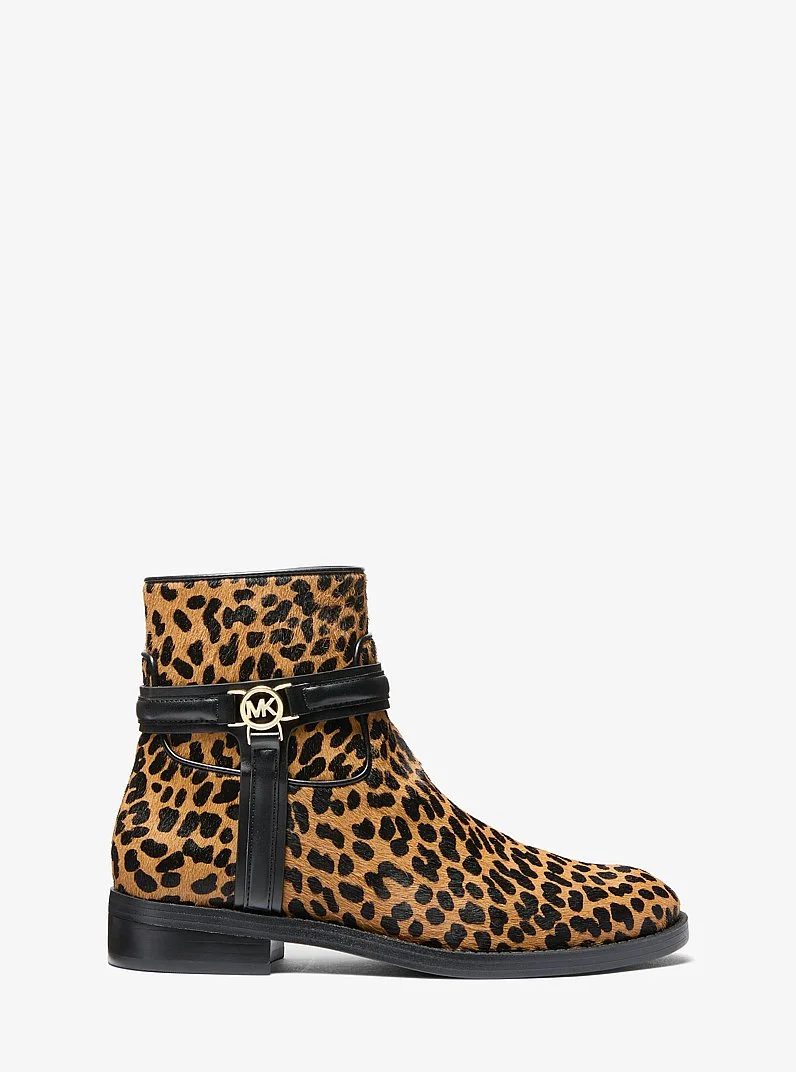 Mindy Leopard Print Calf Hair Boot - 1