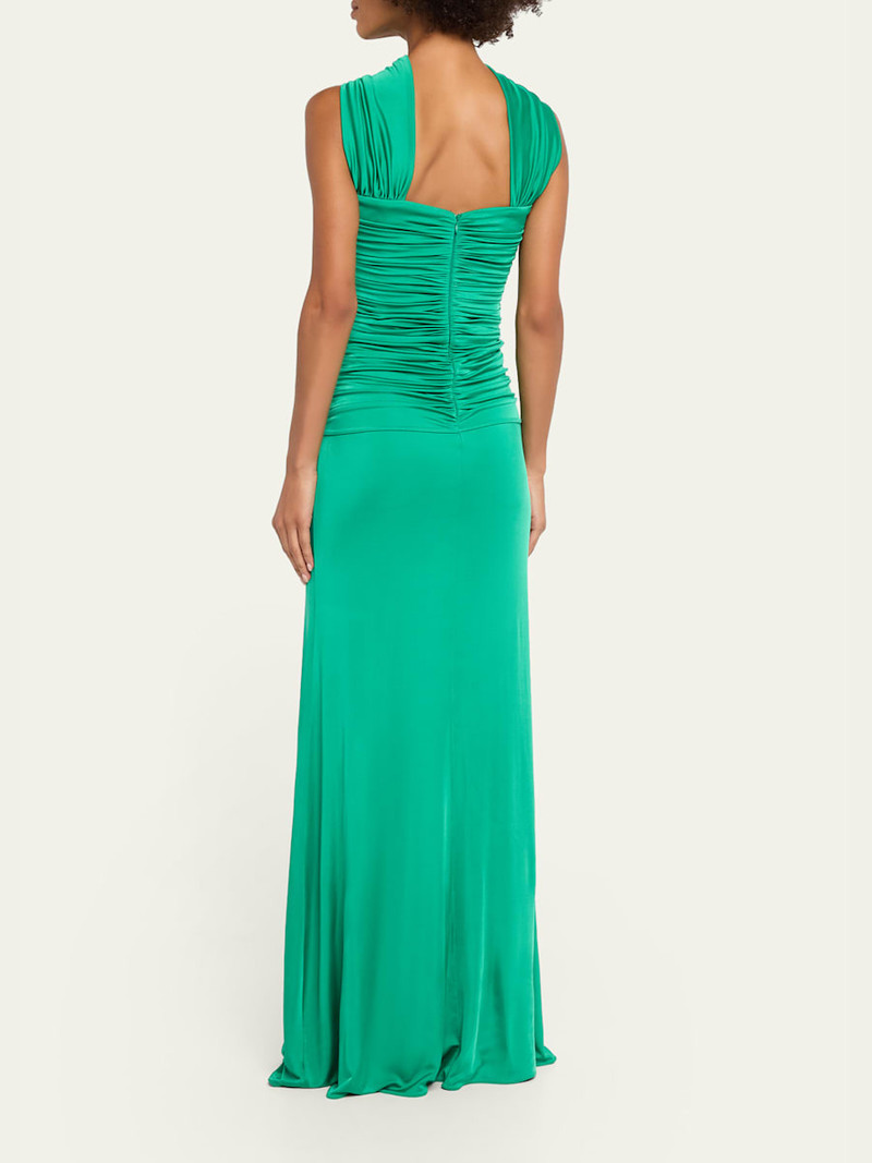 Amanda Sculpted Jersey Column Gown 3