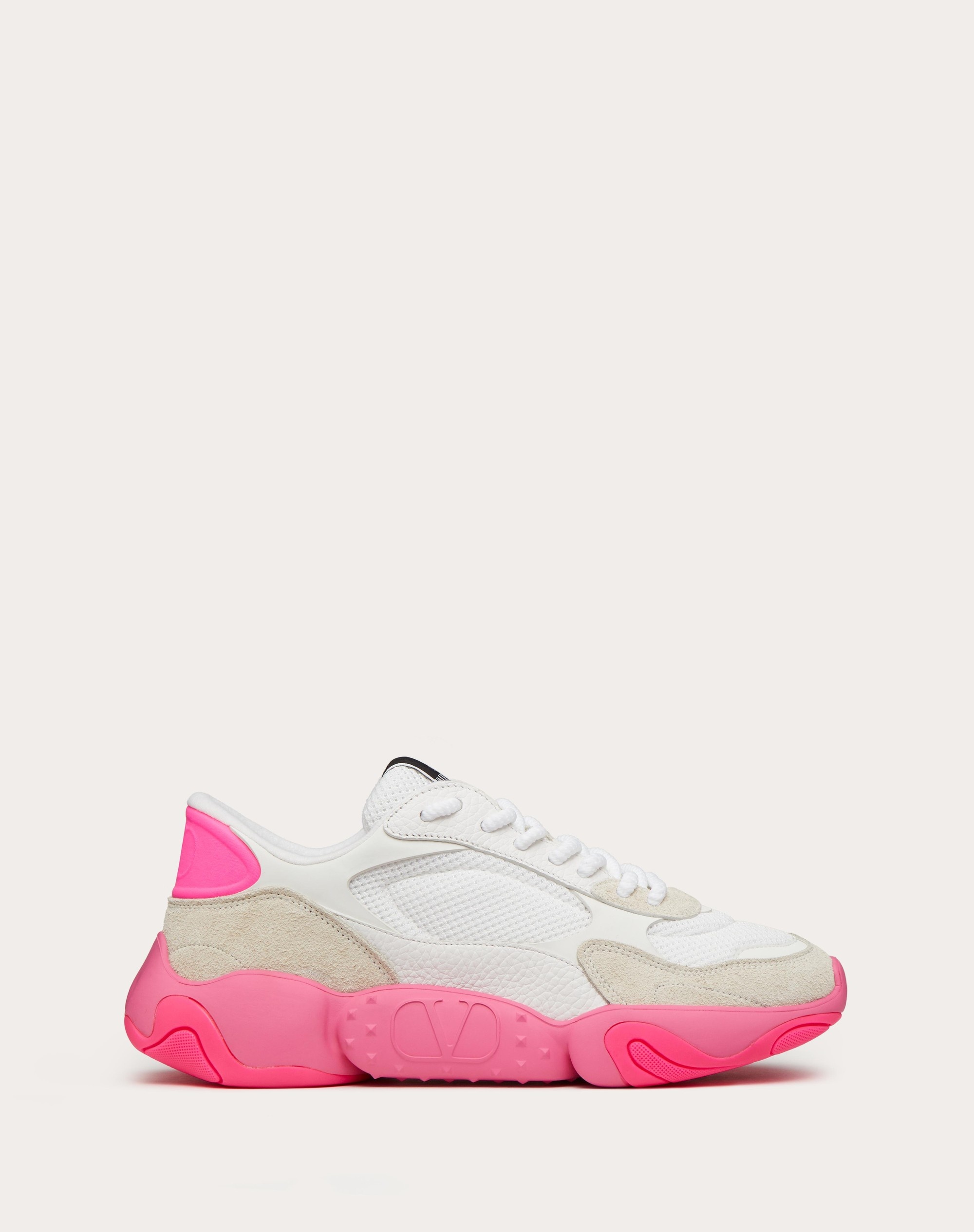 VALENTINO GARAVANI BUBBLEBACK MESH AND SUEDE SNEAKER - 1