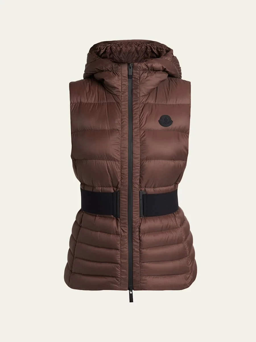 Melia Hooded Down Vest - 1