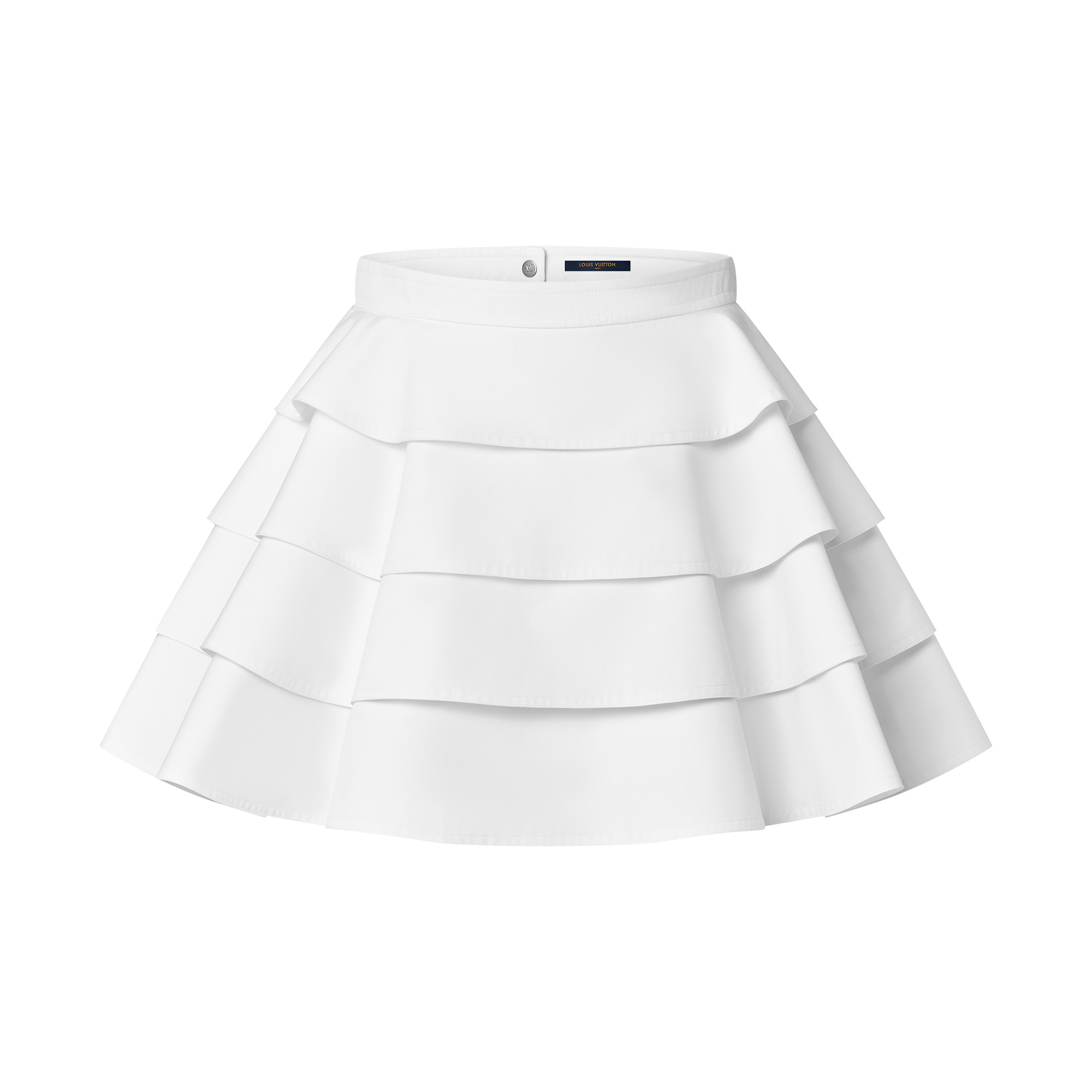 Cotton Poplin Flounce Skirt - 1