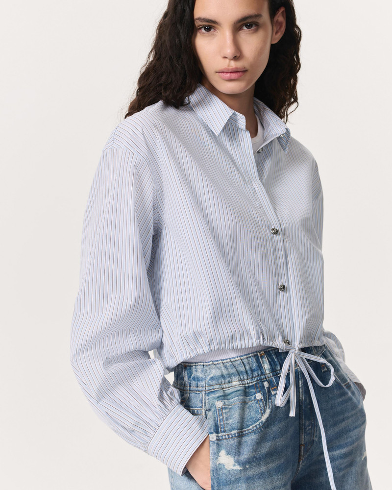 rag & bone Georgie Striped Cotton Poplin Shirt outlook