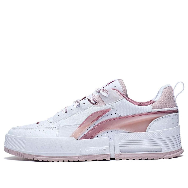 (WMNS) Li-Ning Casual Skate Shoes 'White Pink' AGCT136-3 - 1