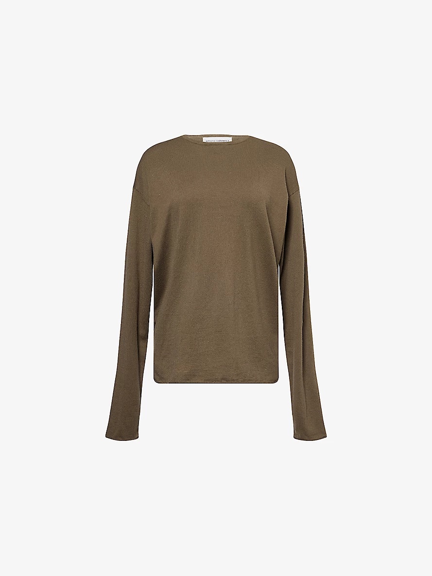 Aries Round-Neck Cotton and Cashmere-Blend Knitted Jumper - 1
