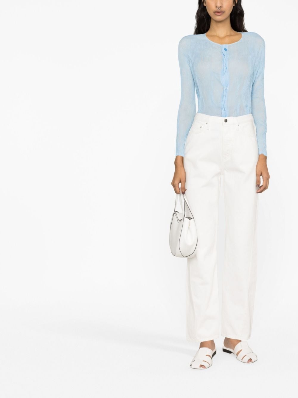 wide-leg organic-cotton jeans - 2