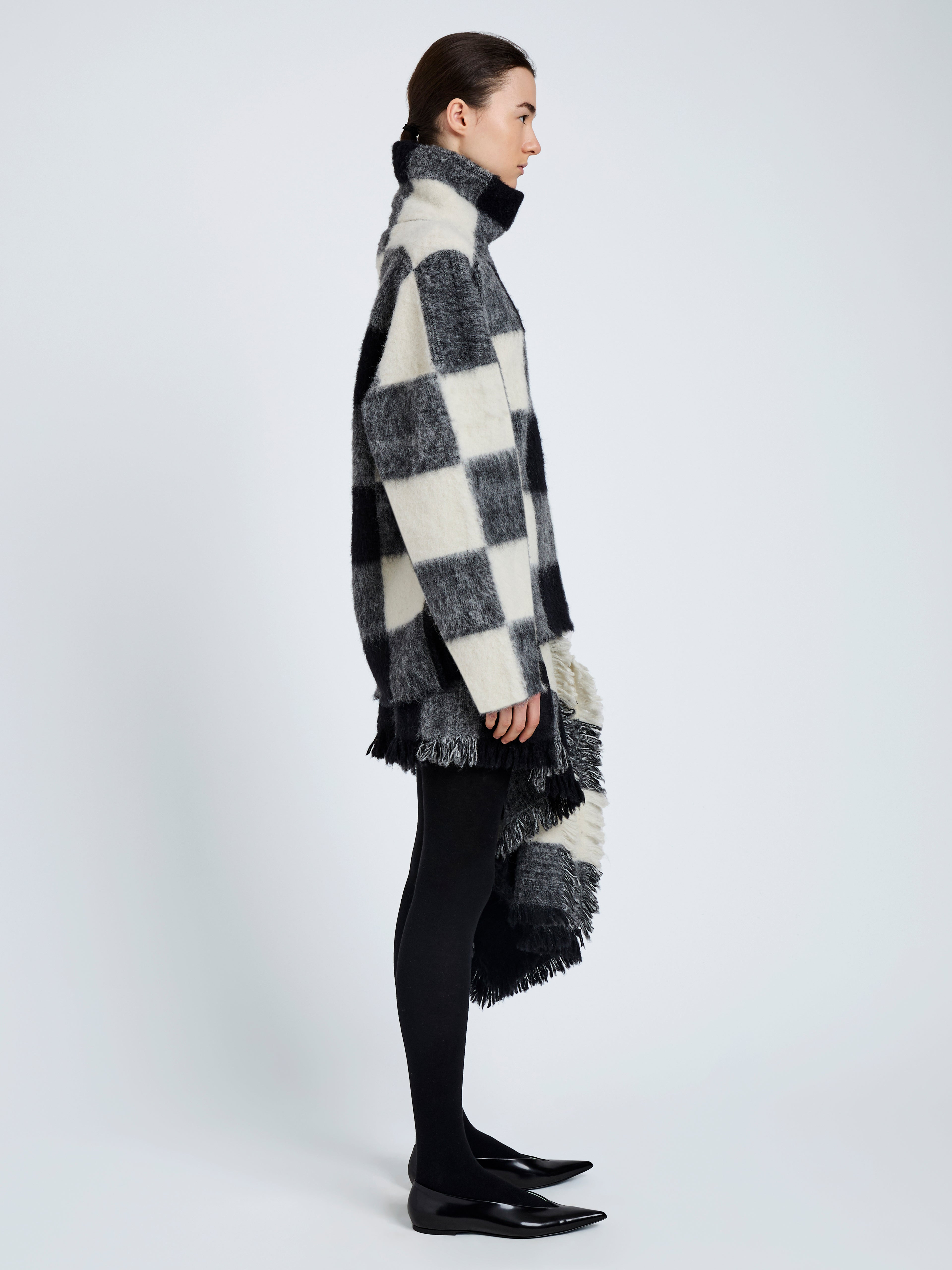 Kai Skirt in Brushed Glenplaid Knit - 3