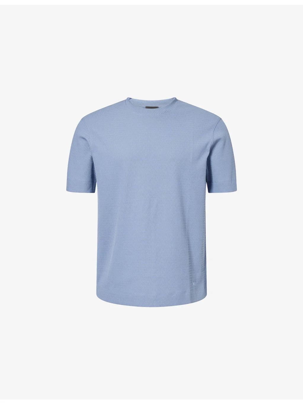 Jacquard Weave Cotton T-Shirt - 1