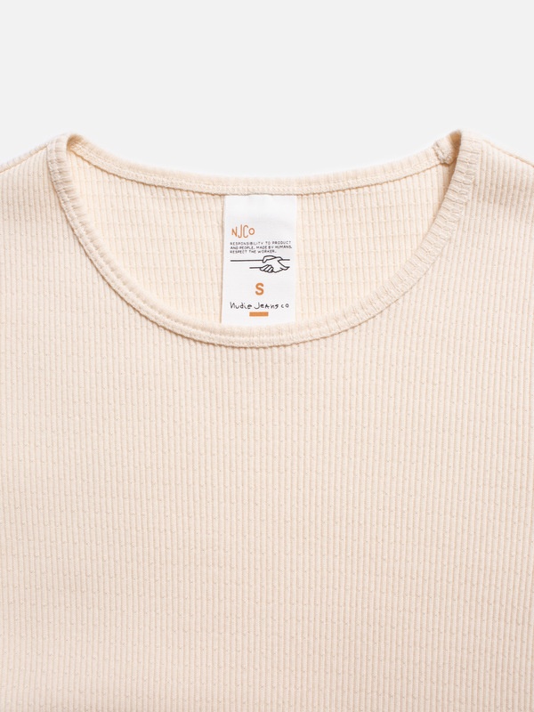 Jossan Rib T-Shirt Egg White - 4