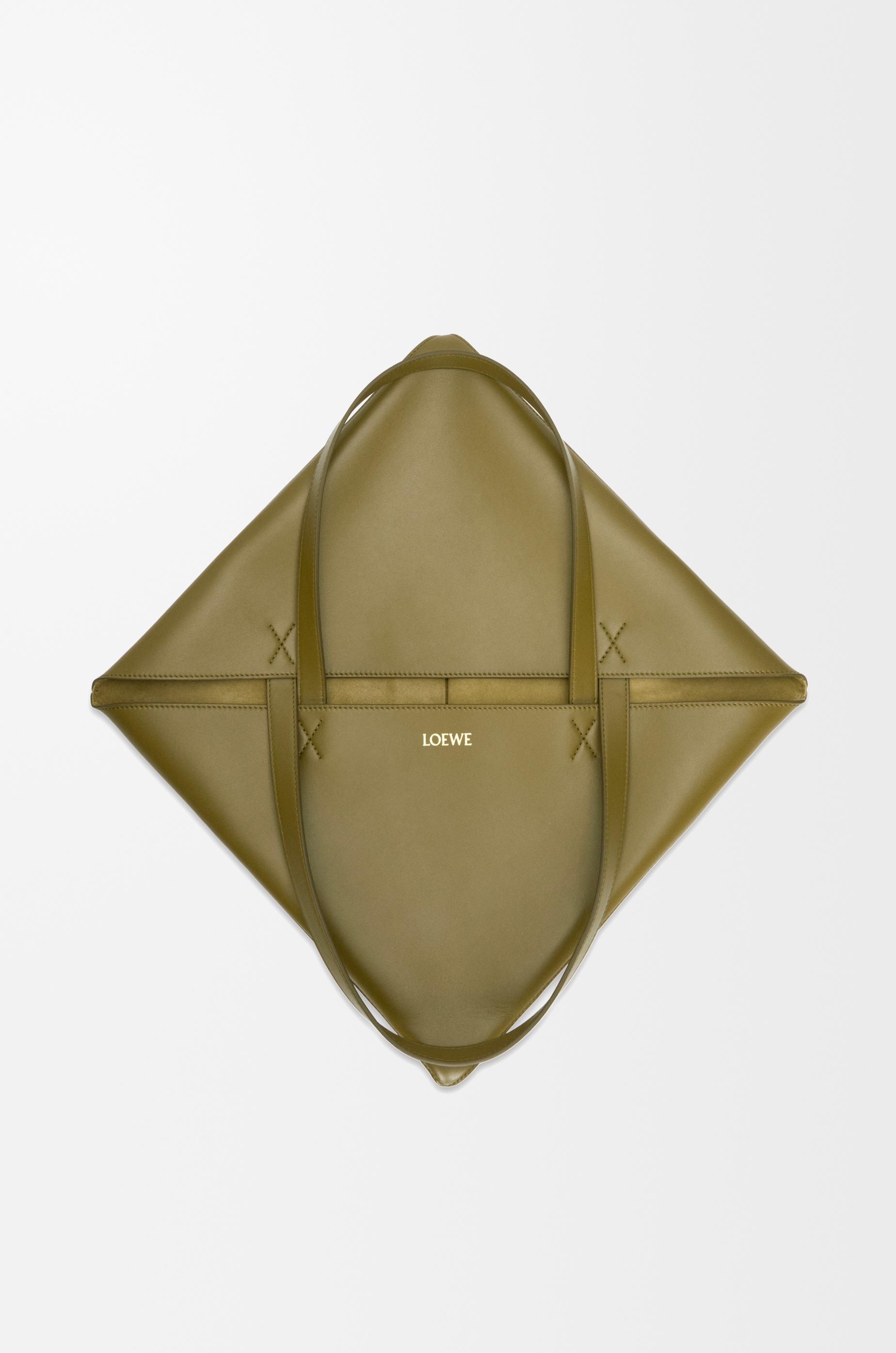 XL Puzzle Fold Tote in shiny calfskin - 8