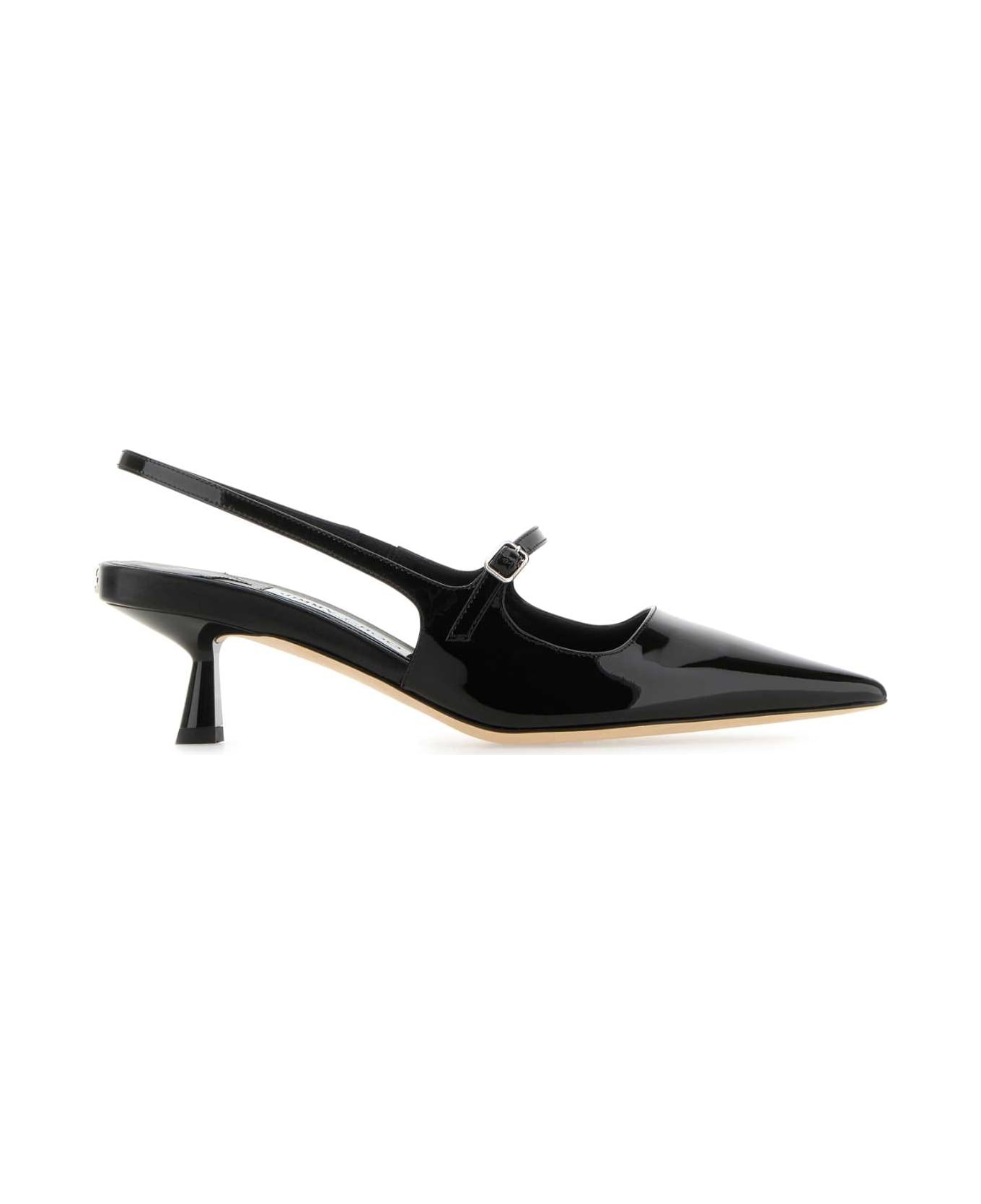 Black Leather Didi Pumps - 1