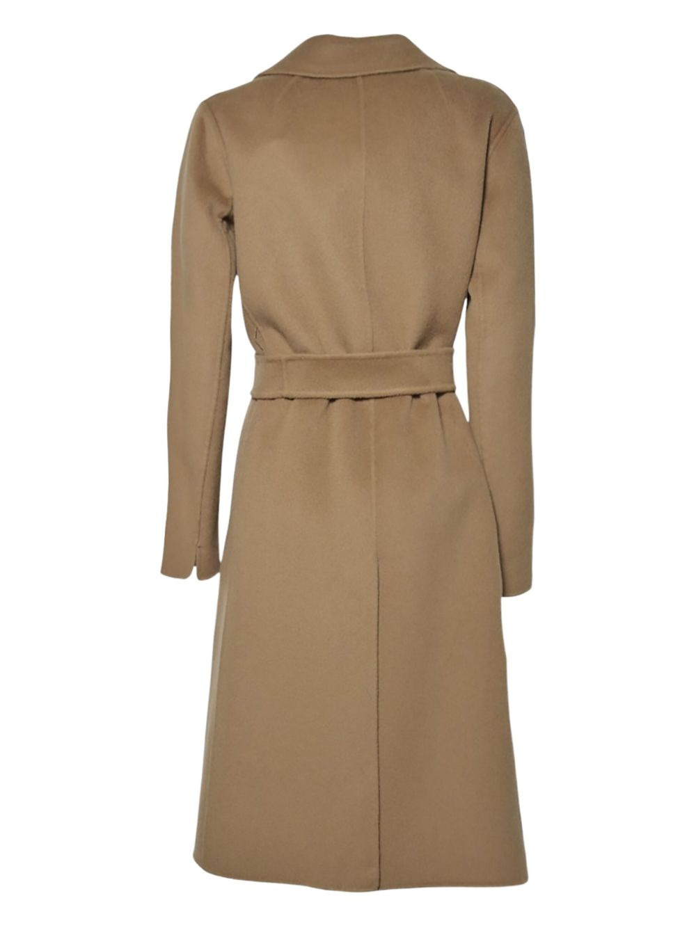 belted notched-lapel coat - 2