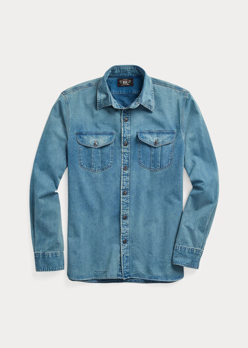 Indigo Herringbone Twill Workshirt 1