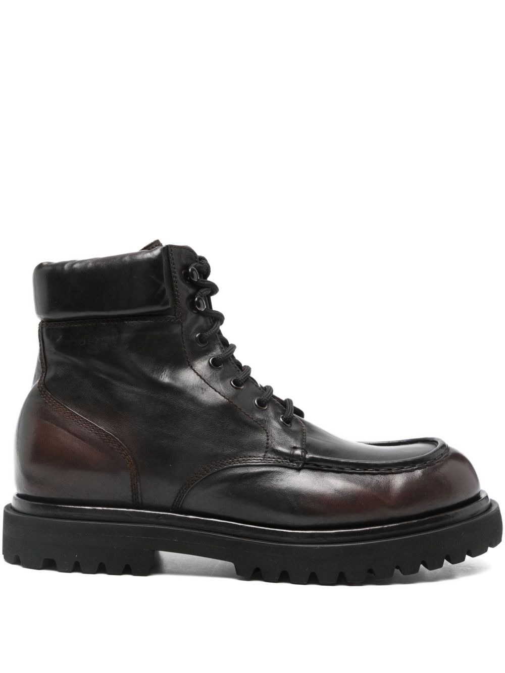 lace-up leather boots - 1