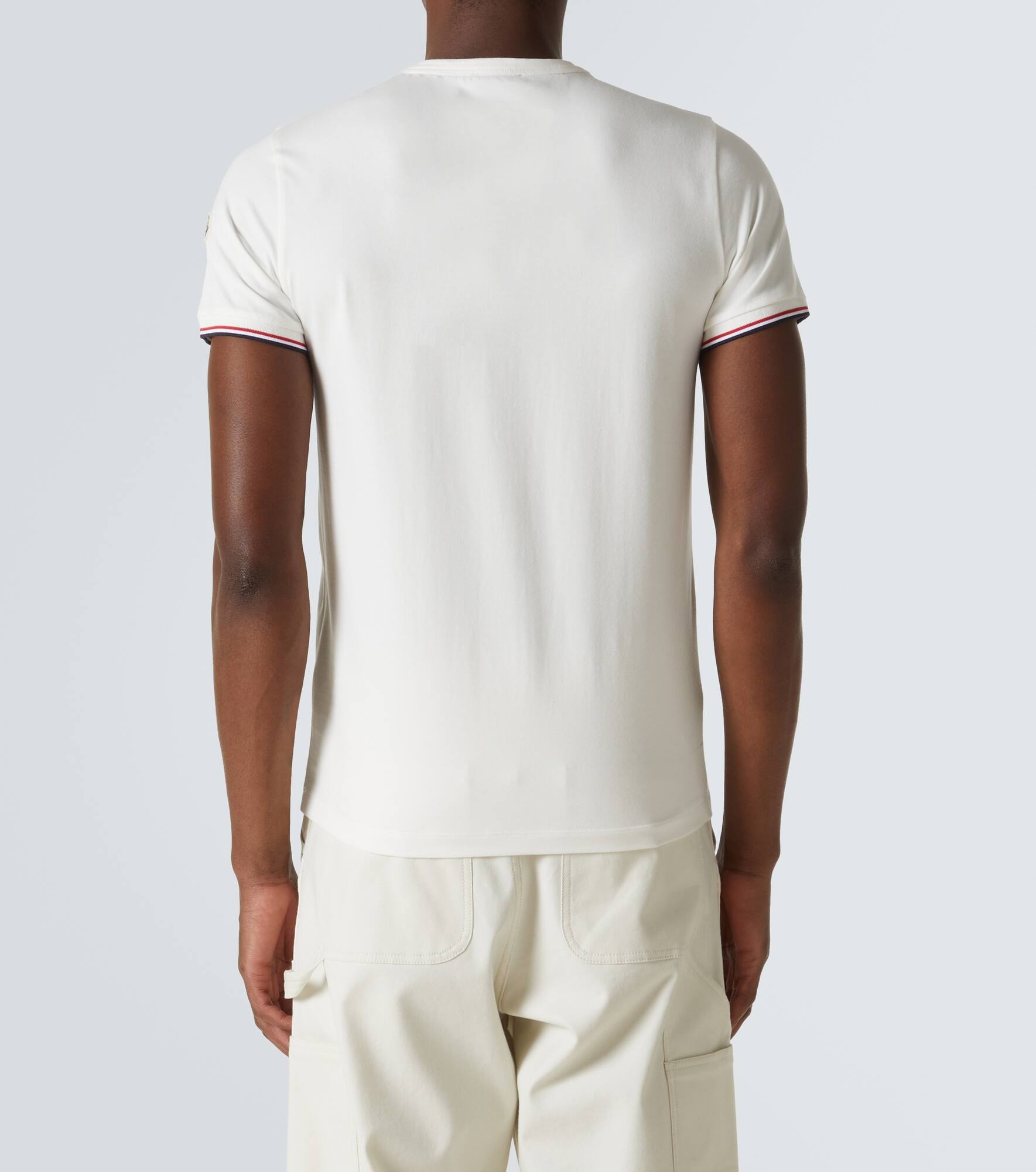Tricolor cotton-blend jersey T-shirt - 4