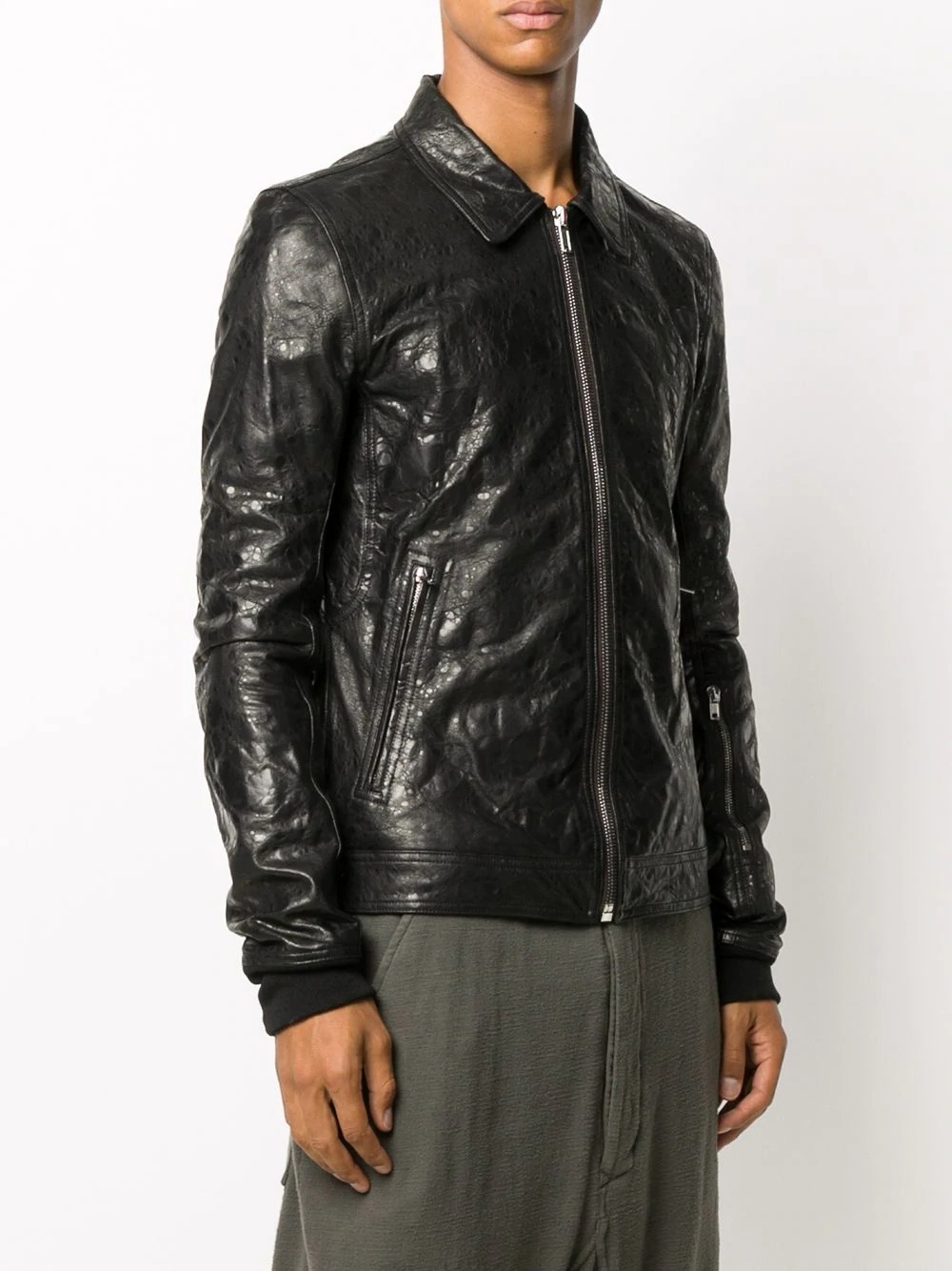 Rotterdam textured leather jacket - 3