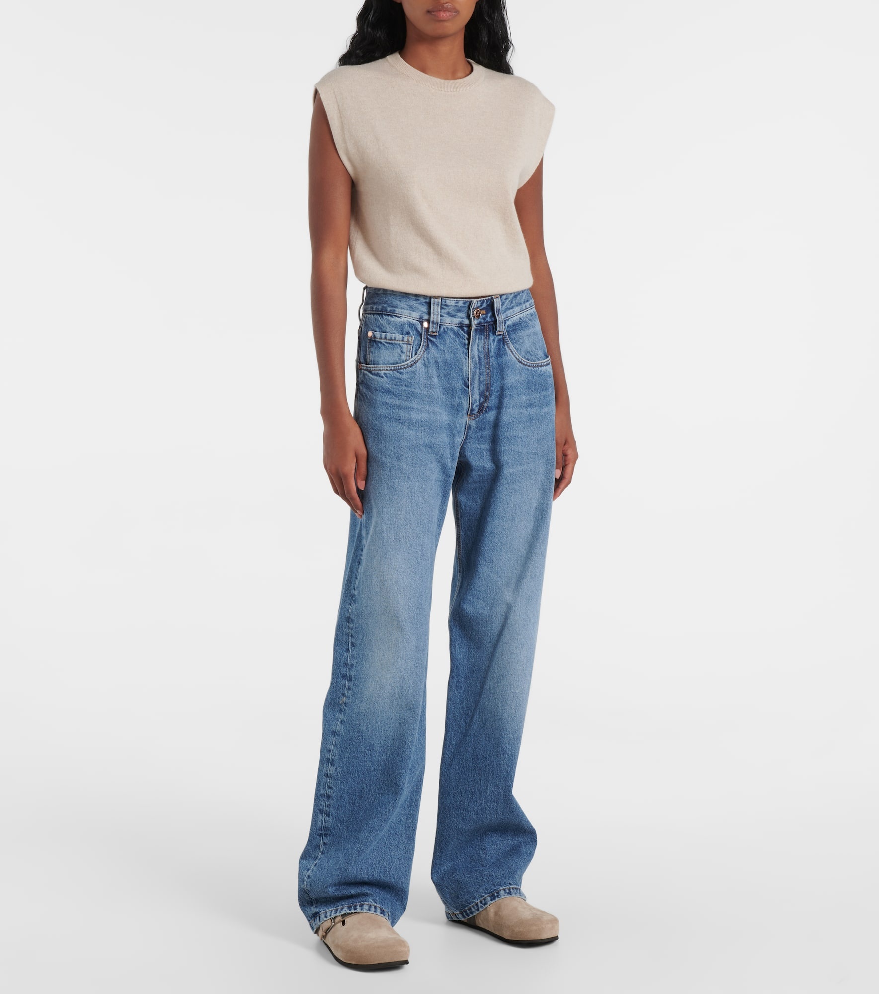 High-rise straight jeans - 7