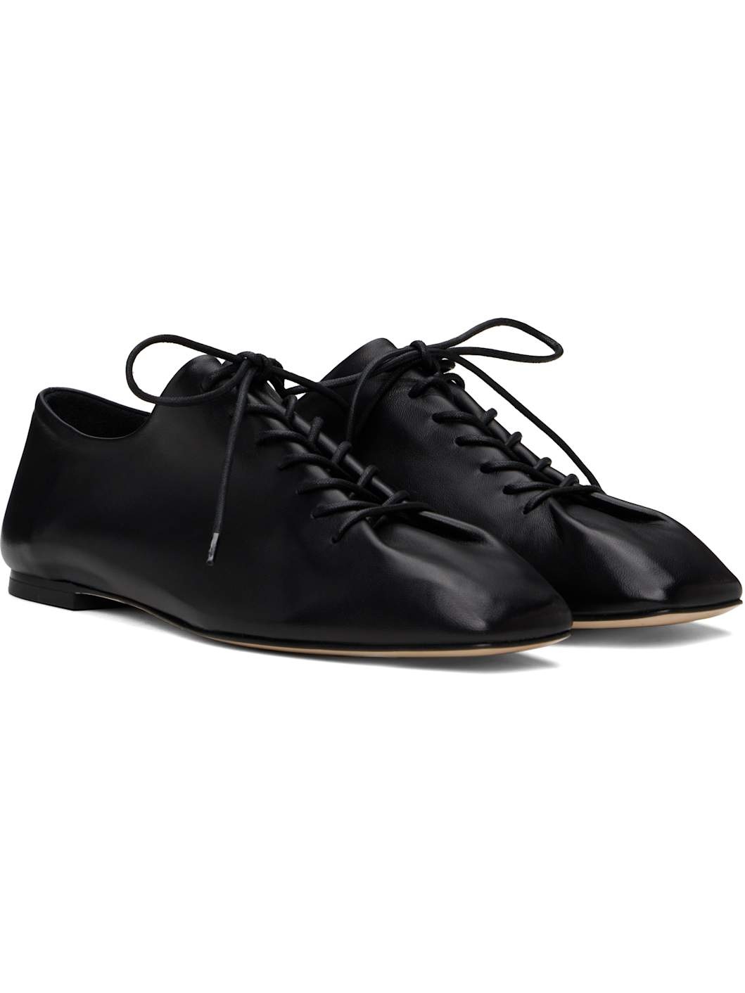 Black Isla Nappa Leather Derbys - 4