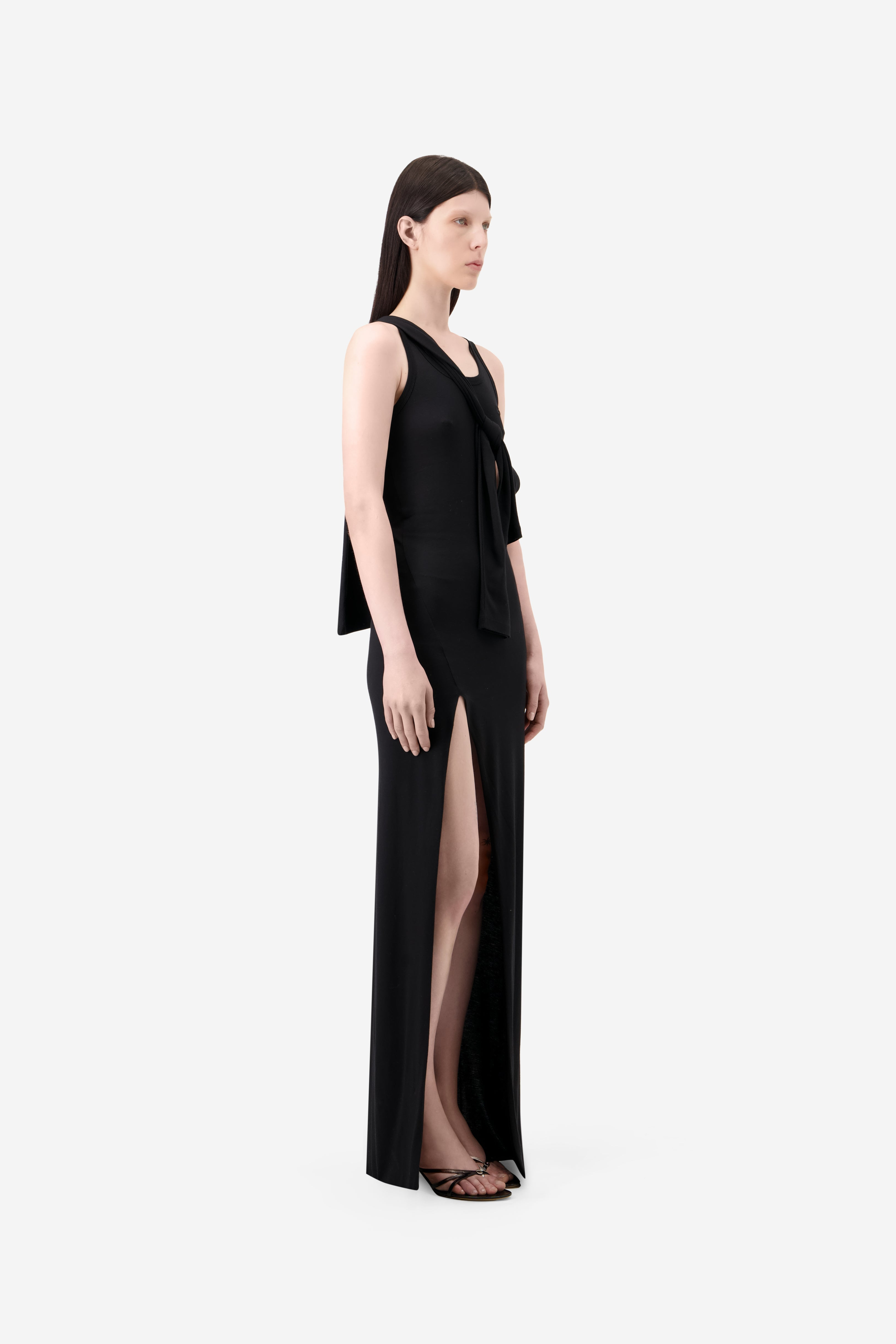 Knotted Jersey Maxi Dress - 3