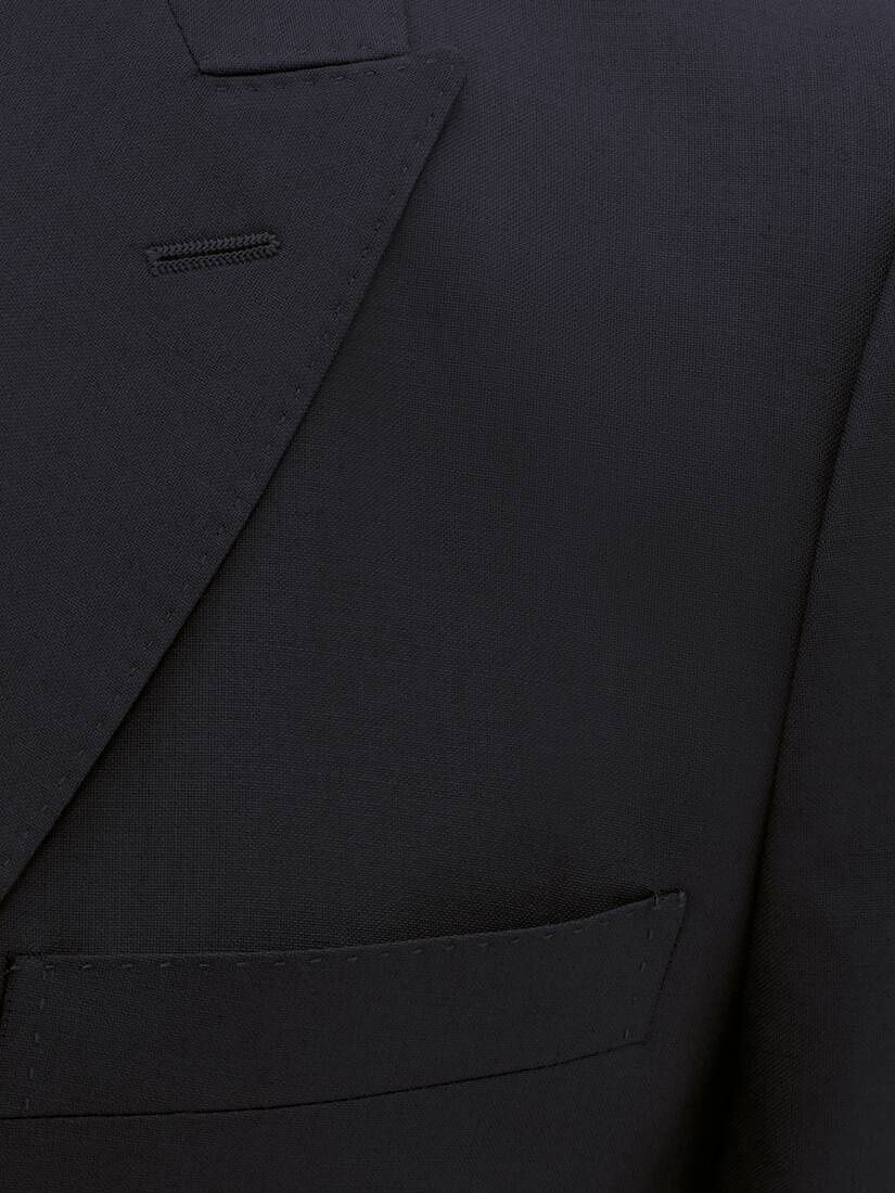 Selvedge Wool Mohair Jacket in Navy - 5