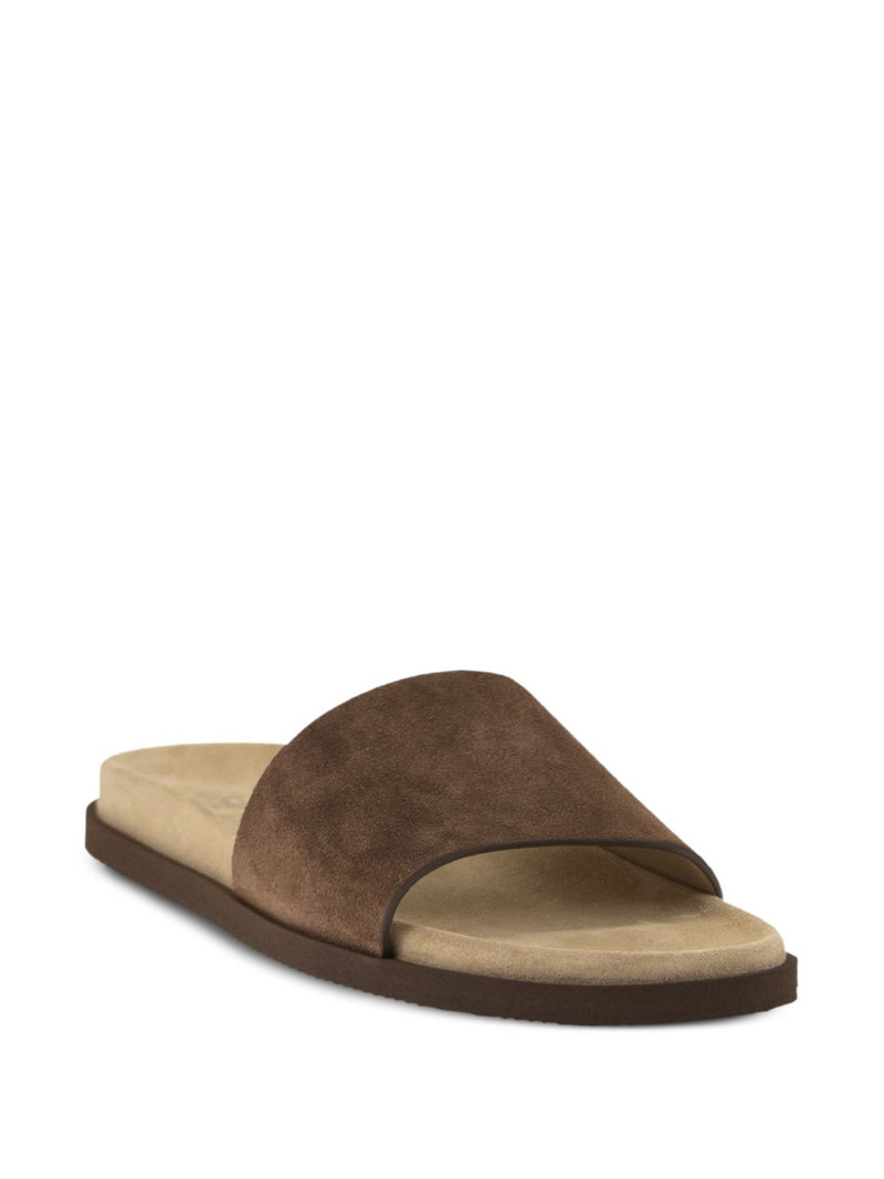 Brunello Cucinelli suede-strap flat sandals outlook