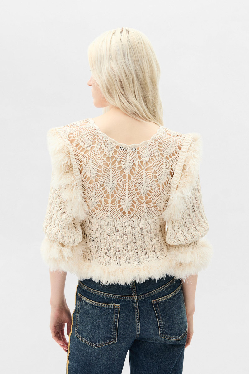 Dudu Scallop Neck Fitted Sweater 3