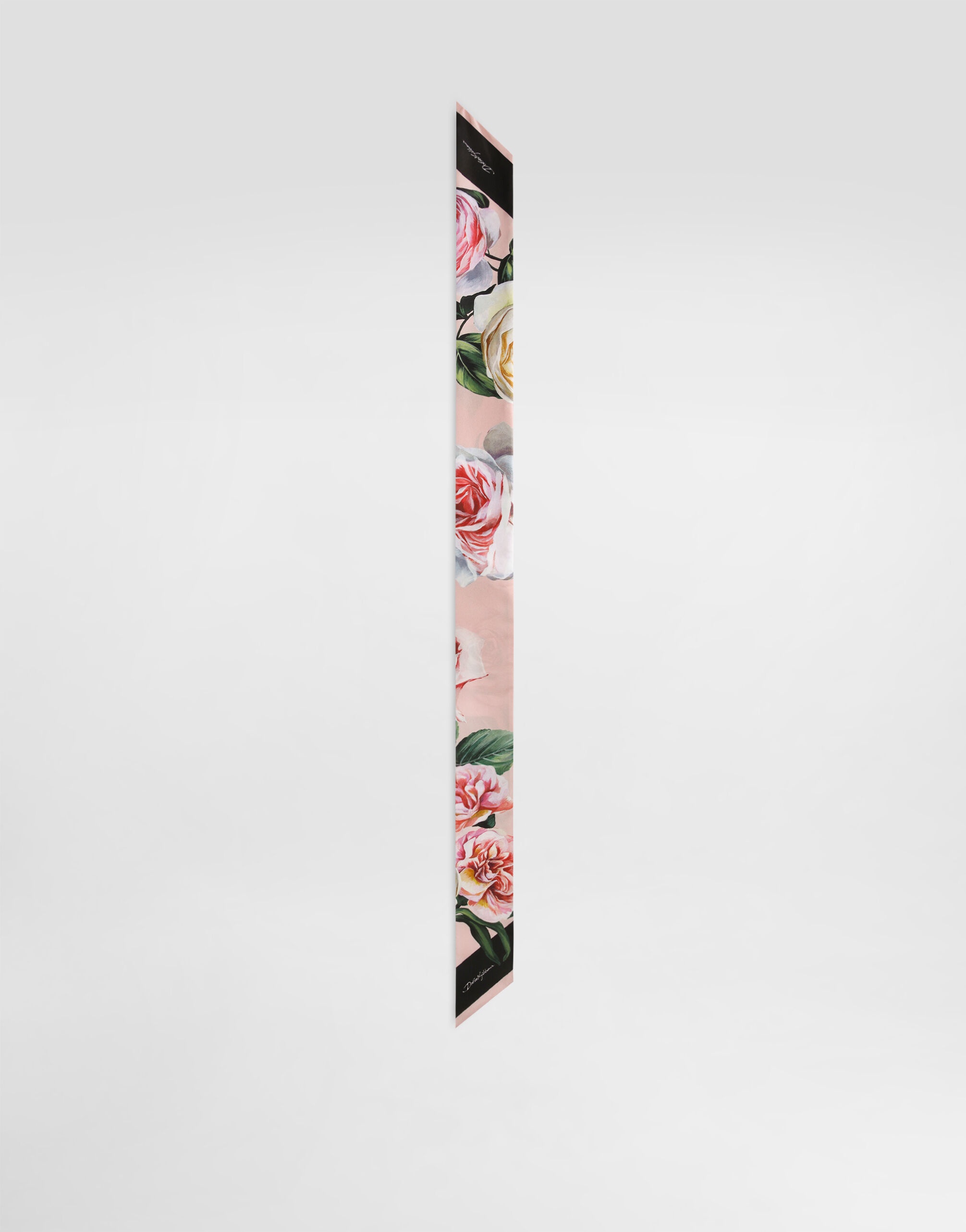 Twill headscarf with peony and rose print (6x100) - 1