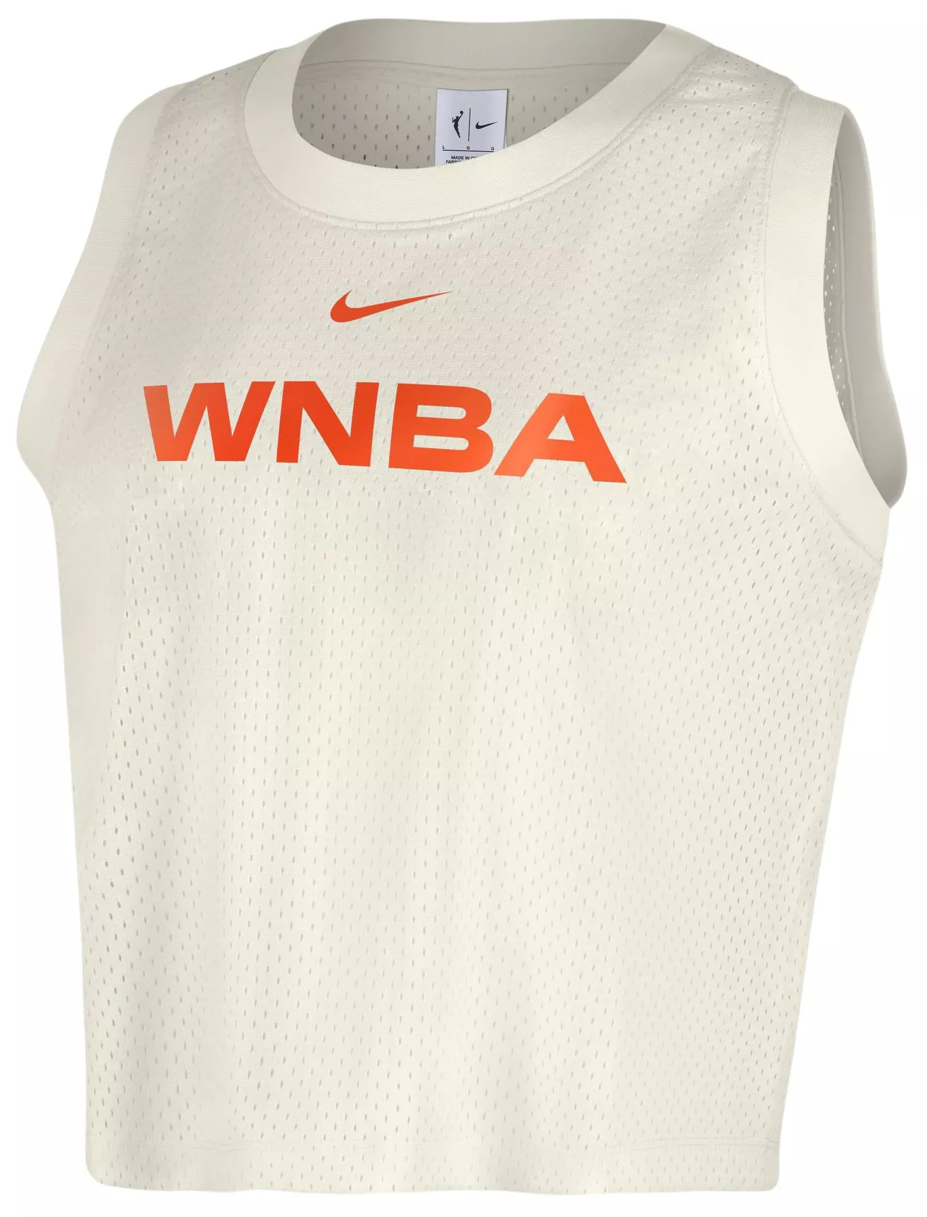 Nike Women's WNBA Off White Wordmark Mesh Tank Top - 1