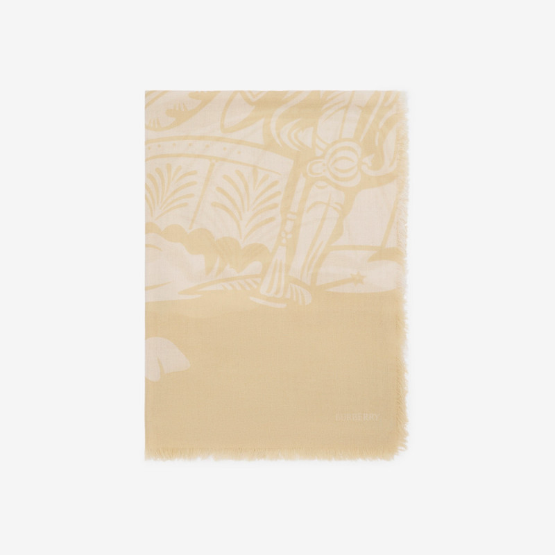 Burberry Wide EKD Wool Scarf outlook