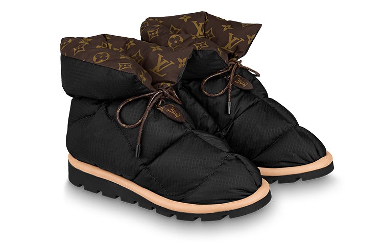 (WMNS) LOUIS VUITTON Pillow Comfort Ankle Boots 'Black with Brown' 1A8T3B - 2