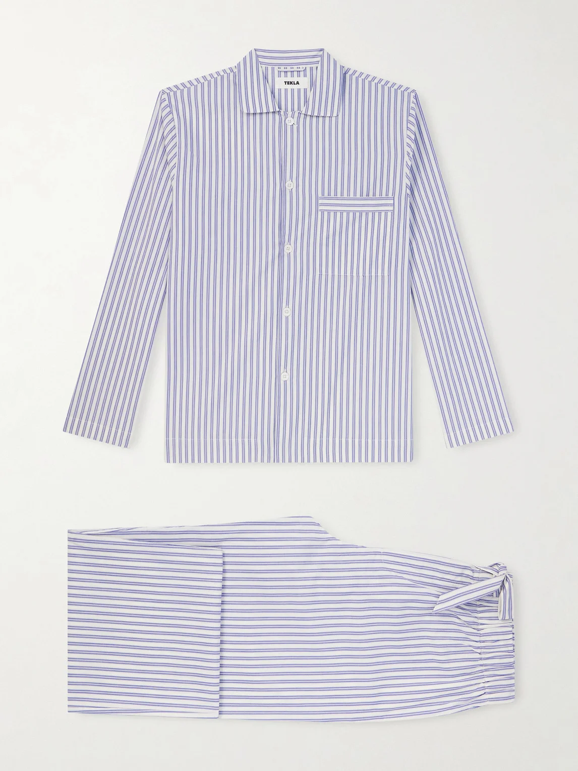 Striped Organic Cotton-Poplin Pyjamas - 1