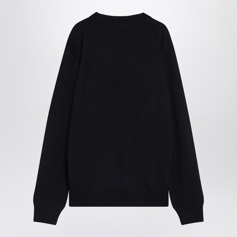 Balmain Blue Wool Sweater With Logo Men - 2
