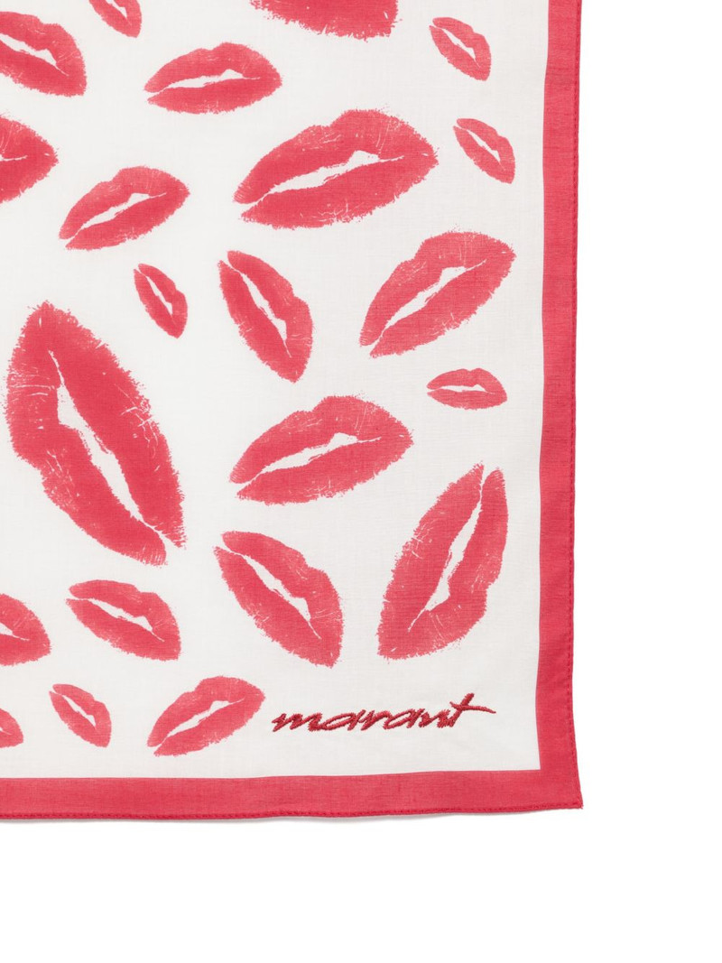 Isabel Marant lip-print auwena scarf outlook
