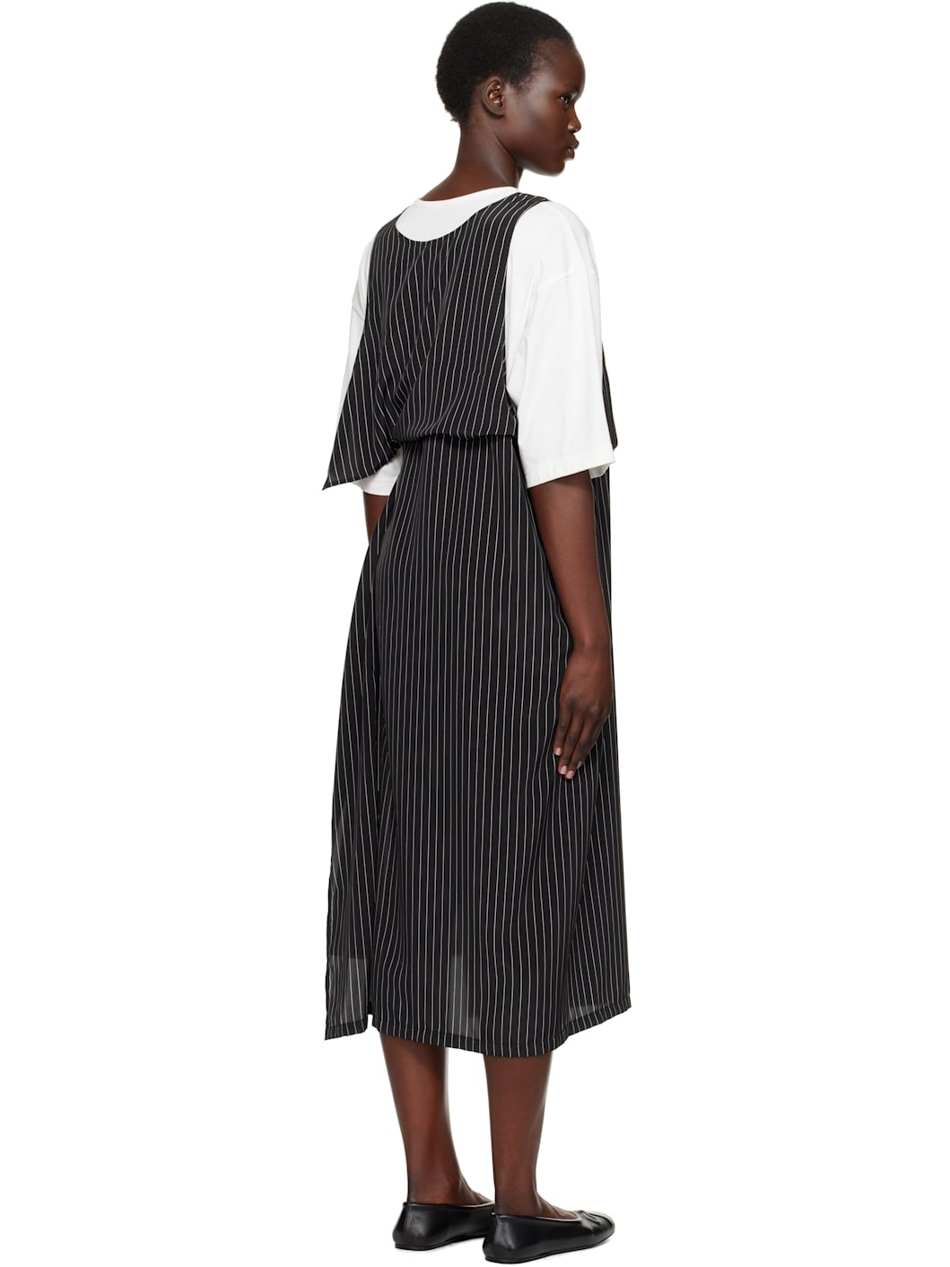 Black & White N-Set In Half Sleeve Midi Dress - 3