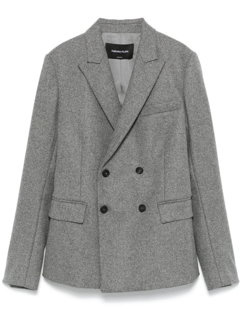 double-breasted flannel blazer 1