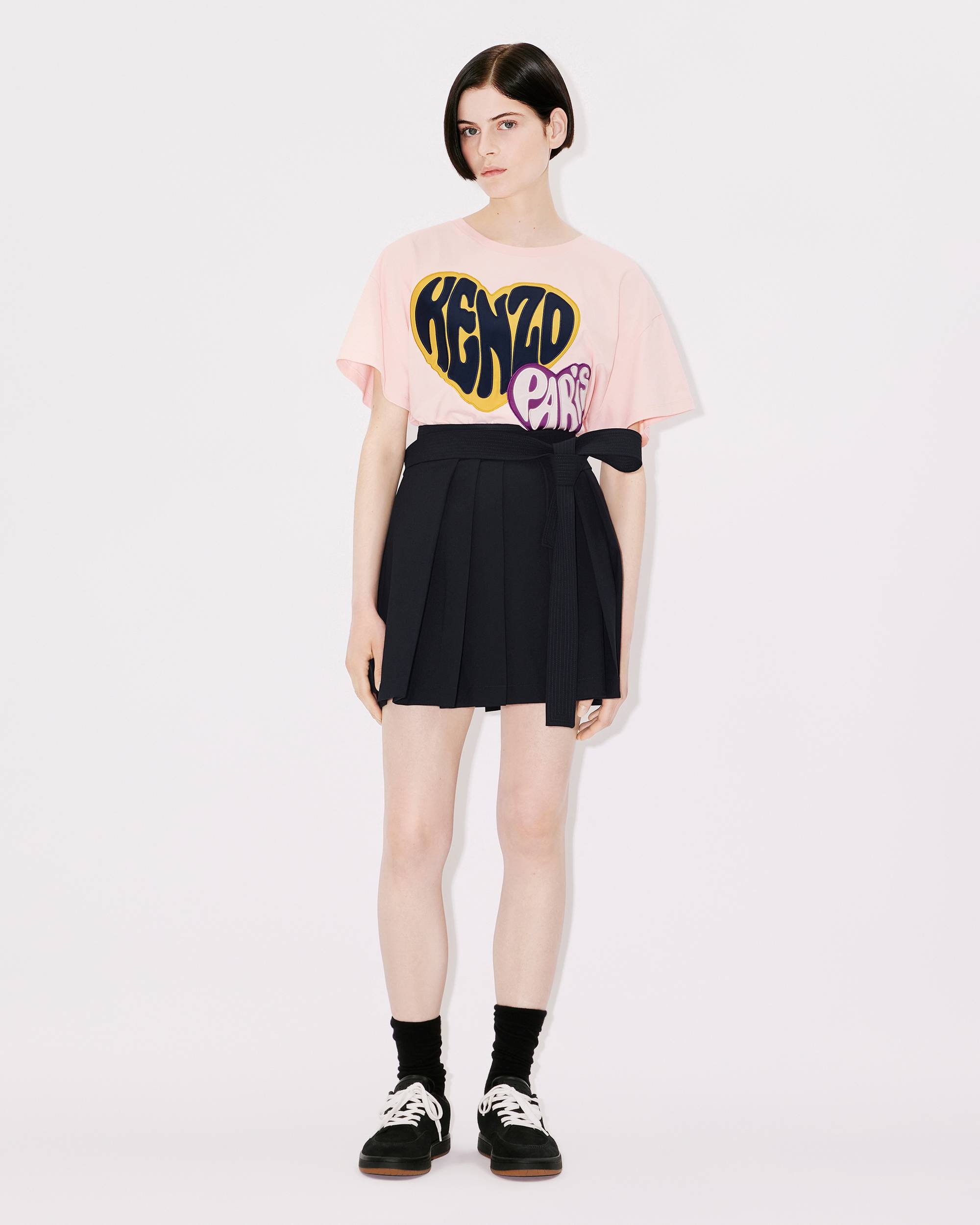 Pleated wool mini skirt - 3