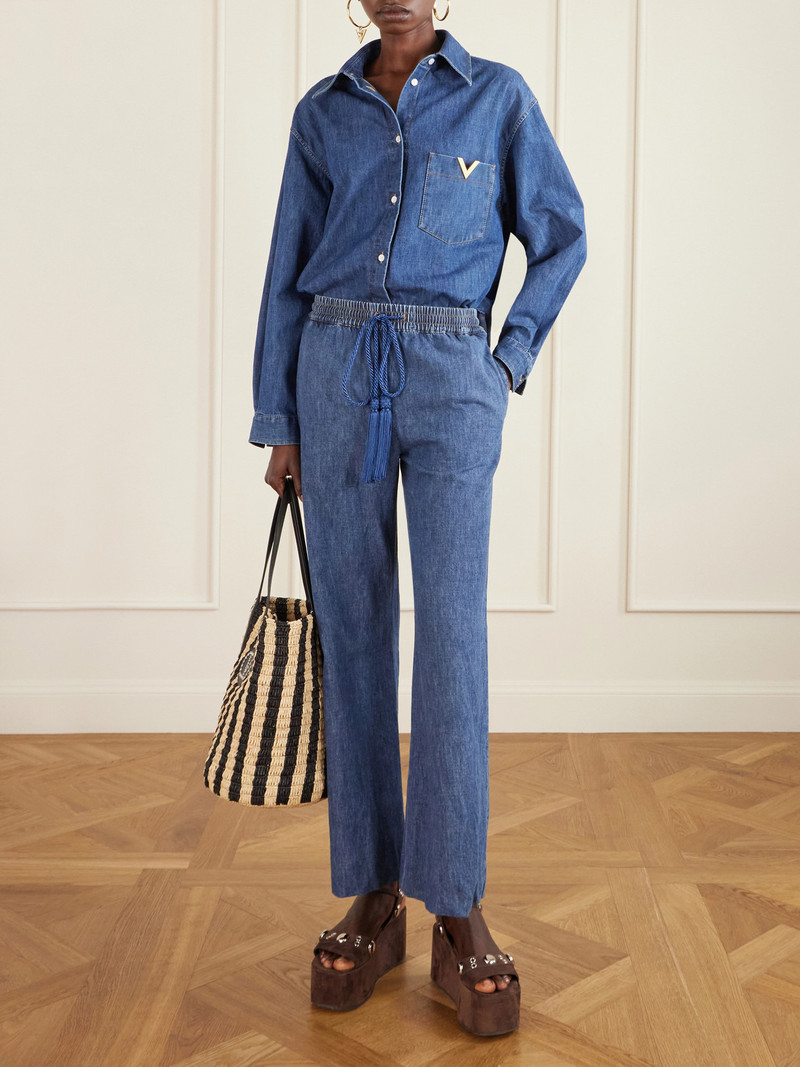 Valentino Tasseled High-rise Bootcut Jeans outlook