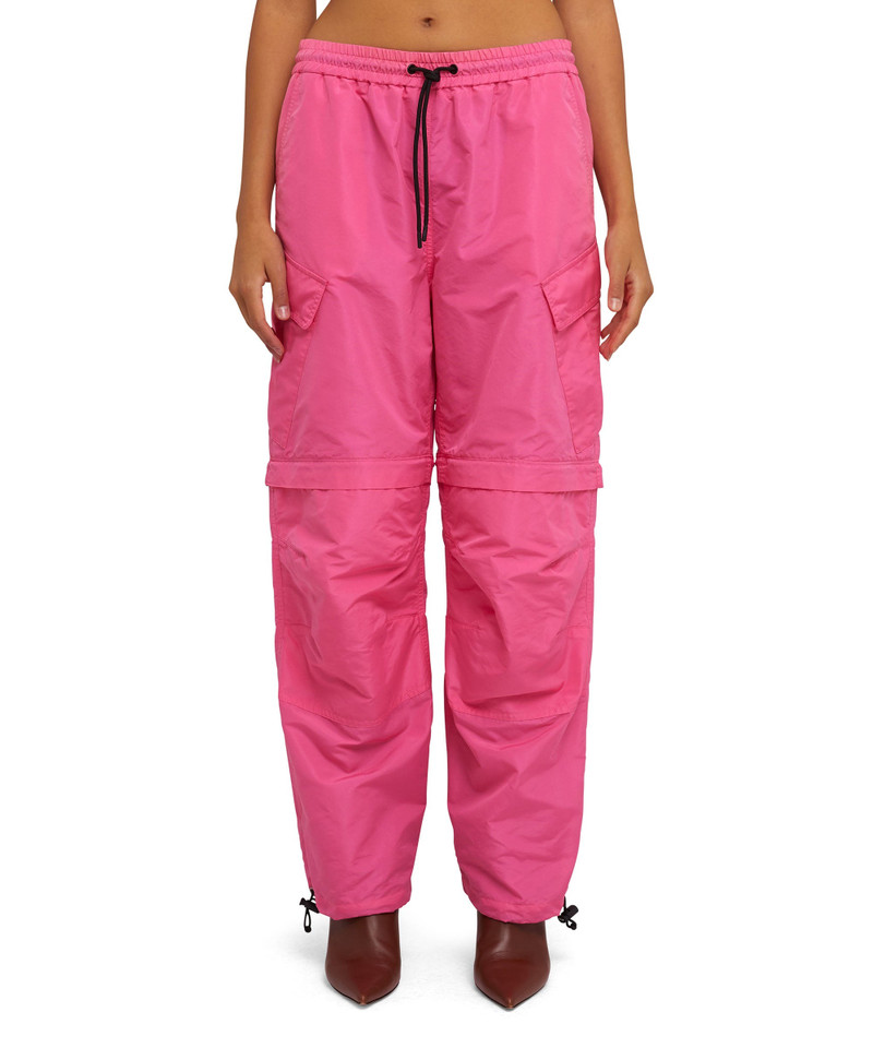 MSGM Solid color taffeta cargo pants outlook