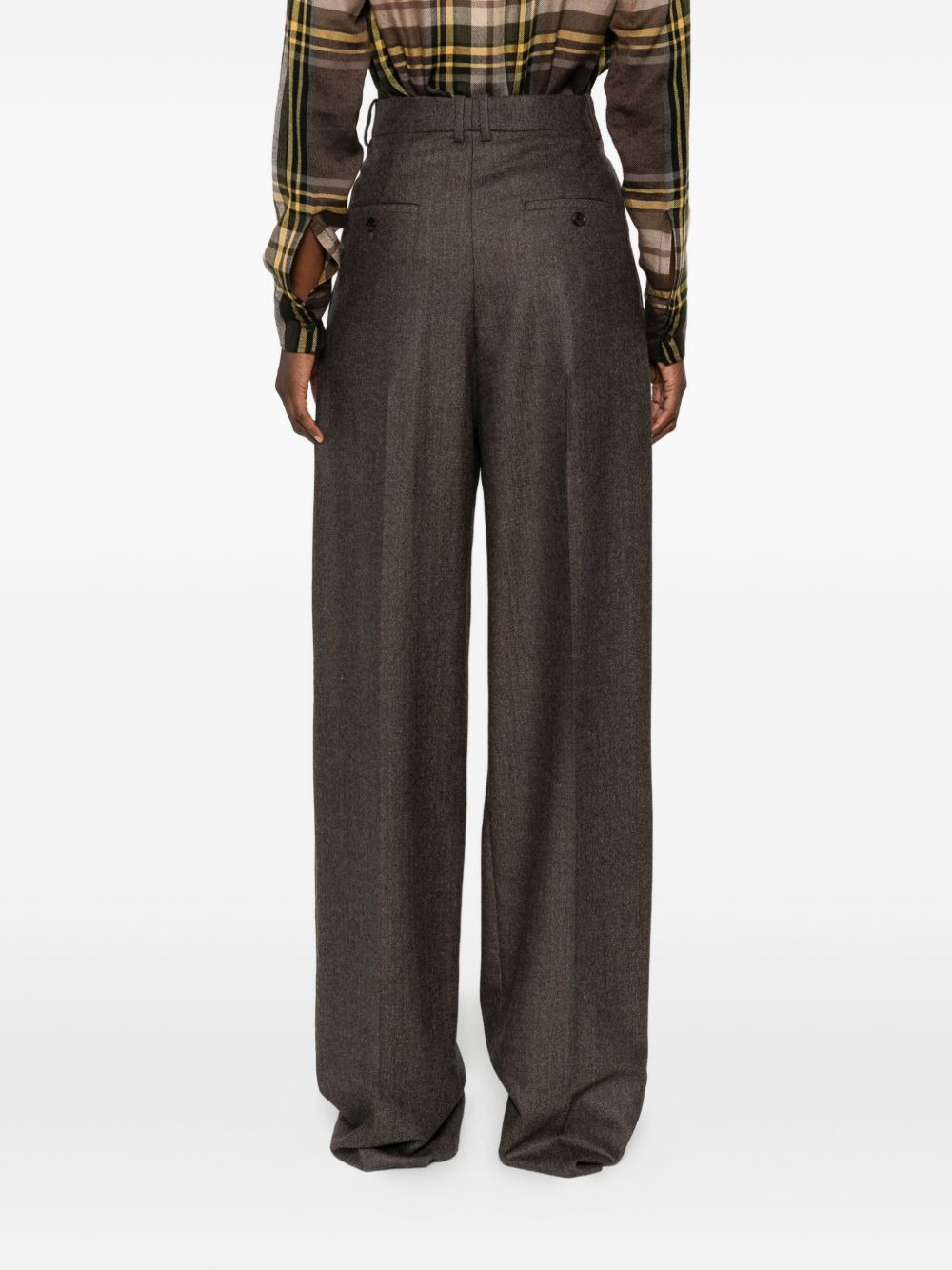 pleated cotton trousers - 4