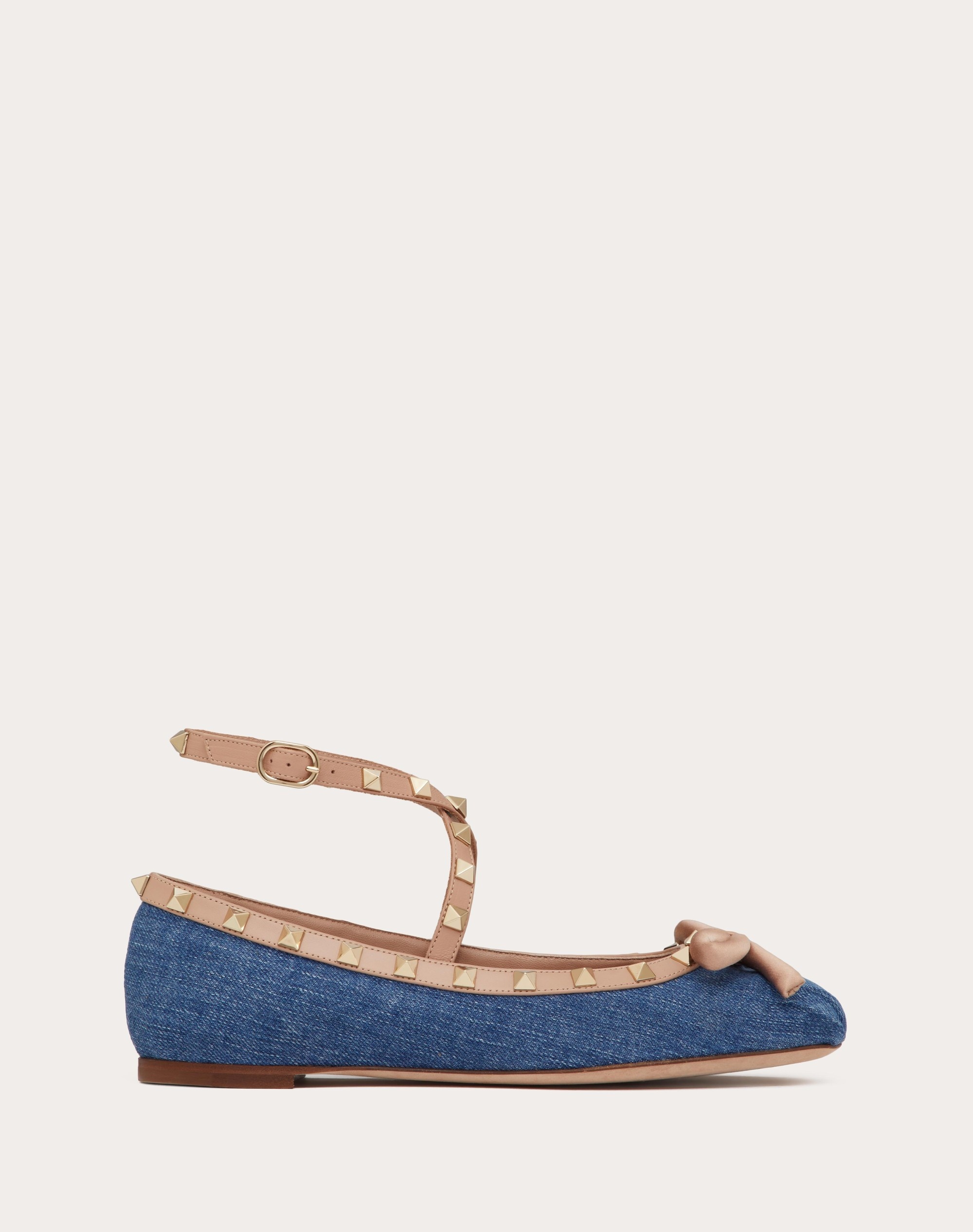 ROCKSTUD DENIM BALLERINAS - 1